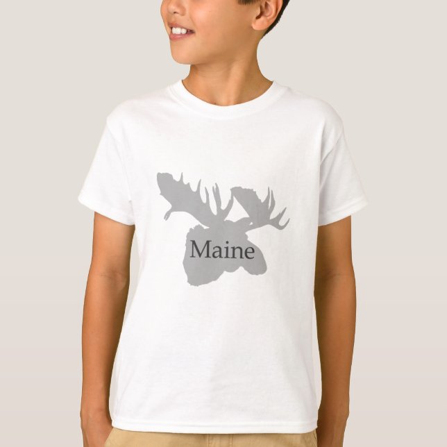 Maine USA Logo (moose) T-Shirt (Front)