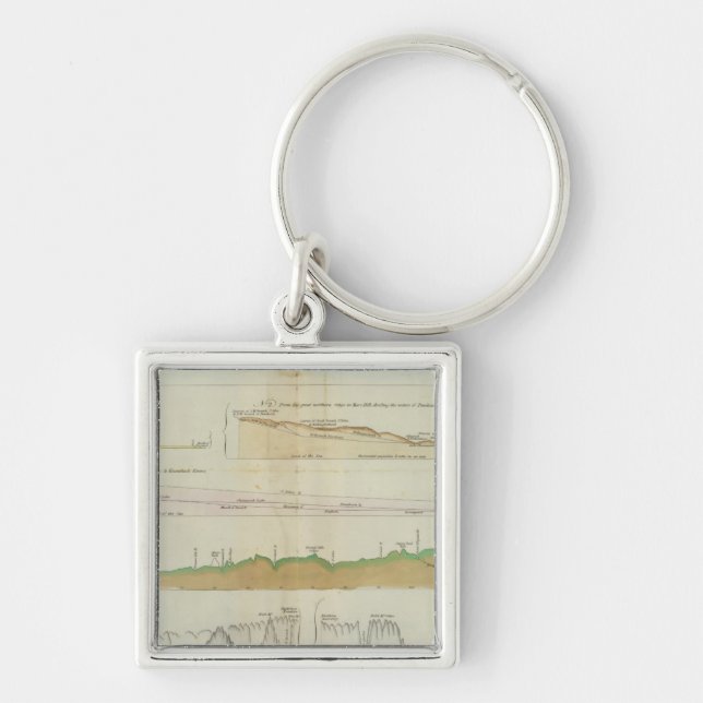 Maine vertical sections keychain (Front)