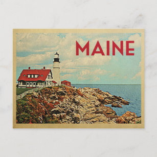 Maine Vintage Travel Postcard