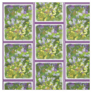 Maine Wildflowers Painting - Original Flower Art Fabric