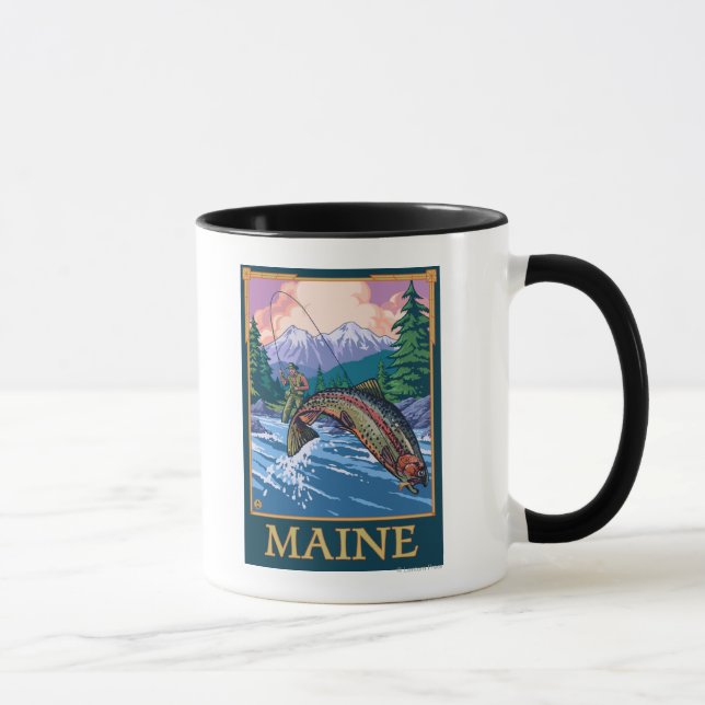 MaineAngler Fisherman Scene Mug (Right)