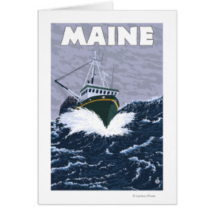MaineCrab Fishing Boat Scene