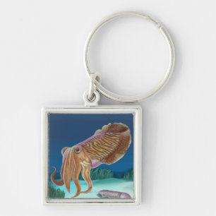 MaineCuttlefish Scene Keychain