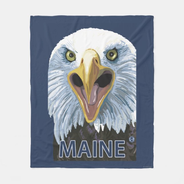 MaineEagle Up Close Fleece Blanket (Front)