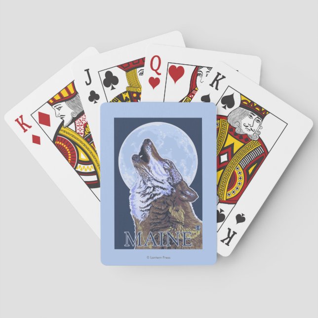 MaineHowling Wolf Playing Cards (Back)