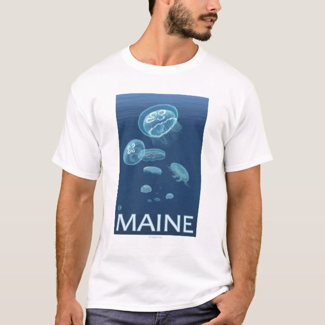 MaineJellyfish Scene T-Shirt (Front)