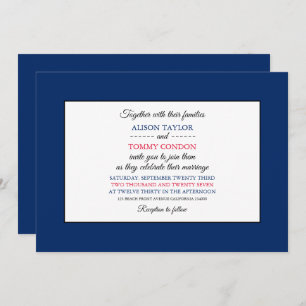 Mainer Flag, Flag of Maine Wedding Invitation