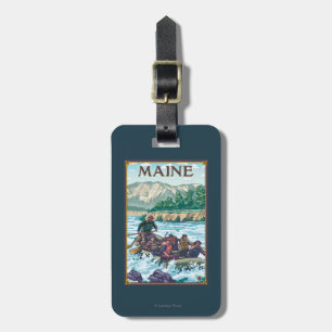 MaineRiver Rafting Scene Luggage Tag