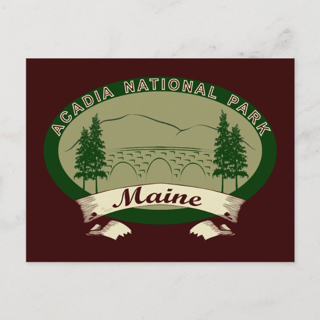 Maine's Acadia National Park Postcard (Front)