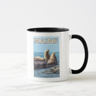 MaineSea Lions Scene Mug