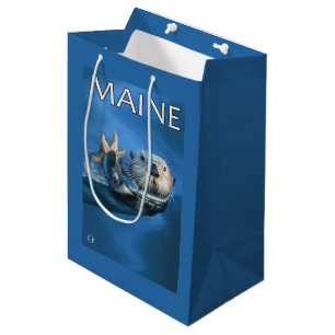 MaineSea Otter Scene Medium Gift Bag