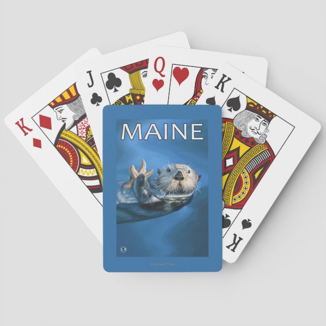 MaineSea Otter Scene Playing Cards (Back)