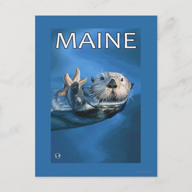 MaineSea Otter Scene Postcard (Front)