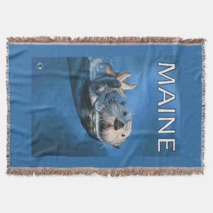 MaineSea Otter Scene Throw Blanket