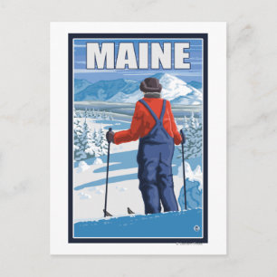 MaineSkier Admiring View Postcard