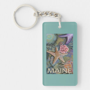 MaineTidepool Scene Keychain