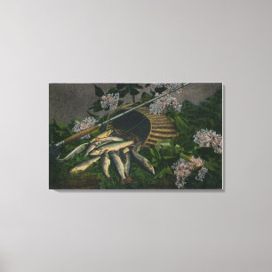 MaineView of a Nice Catch of Maine Lake Trout Canvas Print