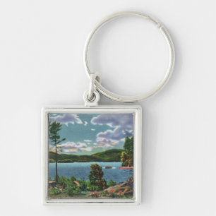 MaineView of Squaw Mountain and Moosehead Lake Keychain