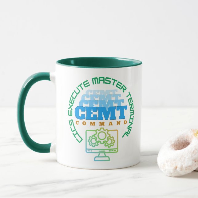Mainframe CEMT CICS Execute Master Terminal Mug (With Donut)