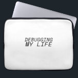 Mainframe Insulation Padded Laptop Sleeve<br><div class="desc">Secure your primary hardware in transit. This padded sleeve features a clean monospaced layout,  ensuring your machine is protected while you move between debugging environments.</div>