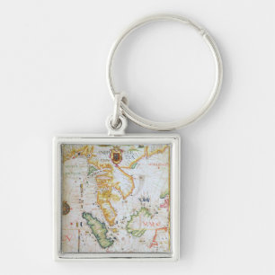 Mainland Southeast Asia, detail from world atlas Keychain