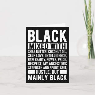 Mainly Black African Pride Black History Month Card