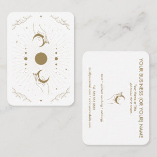 Mains avec Moons Tarot Carte de visite psychique