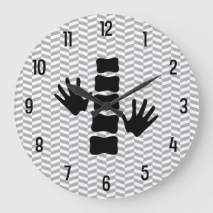Mains de chiropractie et horloge murale de logo