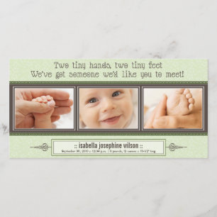 Mains minuscules, pieds minuscules de faire-part