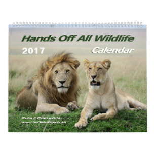 Mains outre de tout le calendrier de faune