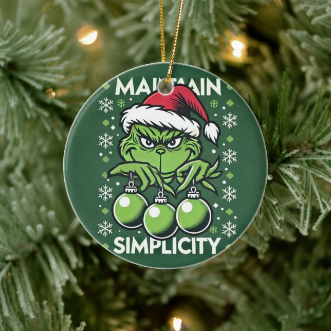Maintain simplicity ! Grinich Christmas Ornament  (Tree)