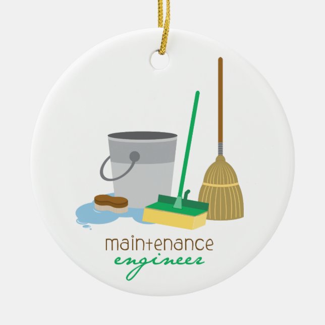 Maintanance Engineer Ceramic Ornament (Front)