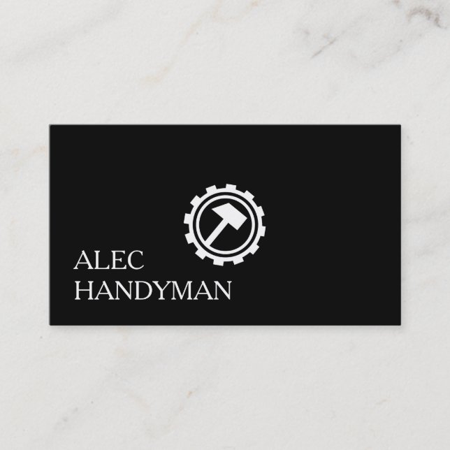 Maintenance, Construction, Handyman Business Card (Front)
