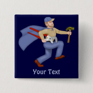 Maintenance Man 2 Inch Square Button