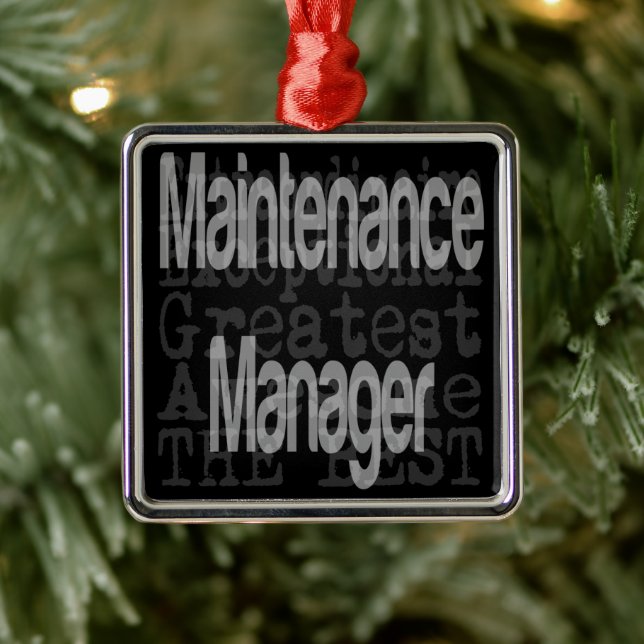Maintenance Manager Extraordinaire Metal Ornament (Tree)