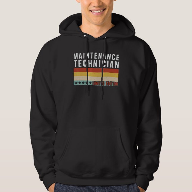 Maintenance Technician Job Profession Worker Appre Hoodie (Front)