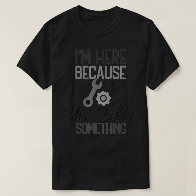 Maintenance Technician Upkeep Ninja Fixologist Rep T-Shirt (Design Front)