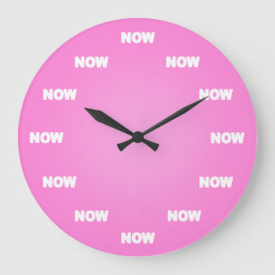 Maintenant horloge (rose)