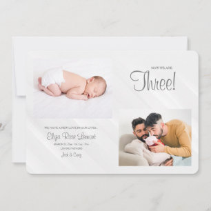 Maintenant, nous sommes trois Faire-part de naissa