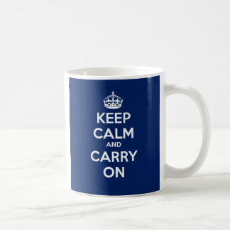 Maintenez calme et continuez la tasse - bleu du DK