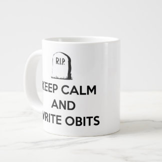 Maintenez calme et écrivez la tasse de nécrologies