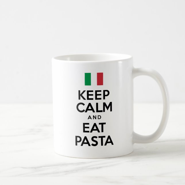 Maintenez calme et mangez la tasse de pâtes (Droite)
