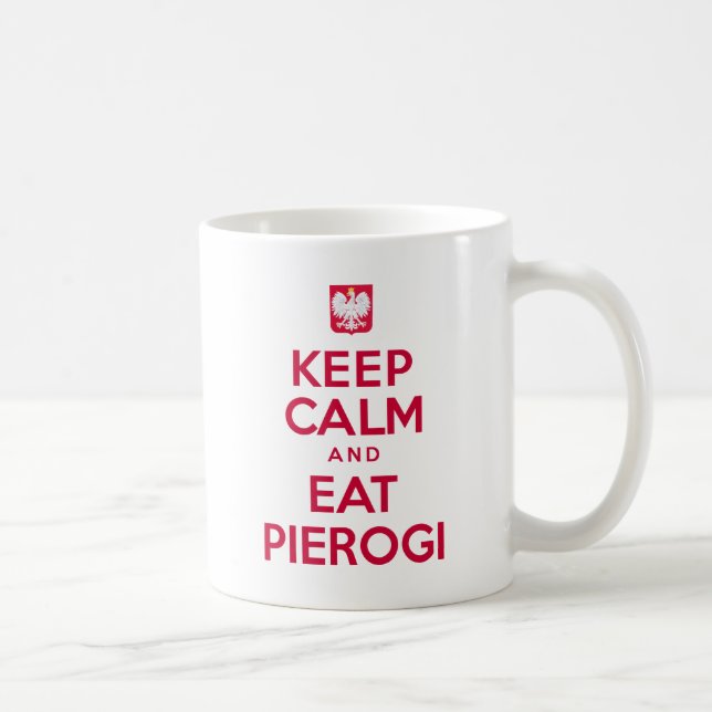 Maintenez calme et mangez la tasse de Pierogi (Droite)