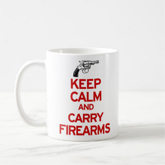 Maintenez calme et portez la tasse d'armes à feu