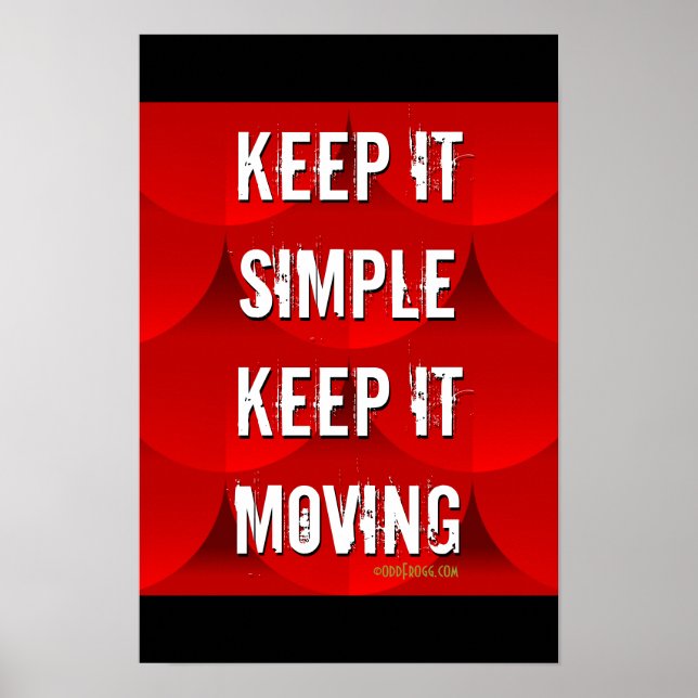 Maintenez-le simple Maintenez-le mobile Poster Mot (Devant)
