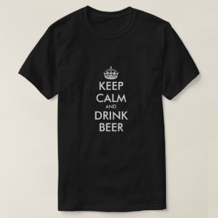 Maintenez T-shirt calme et de boissons de bière d