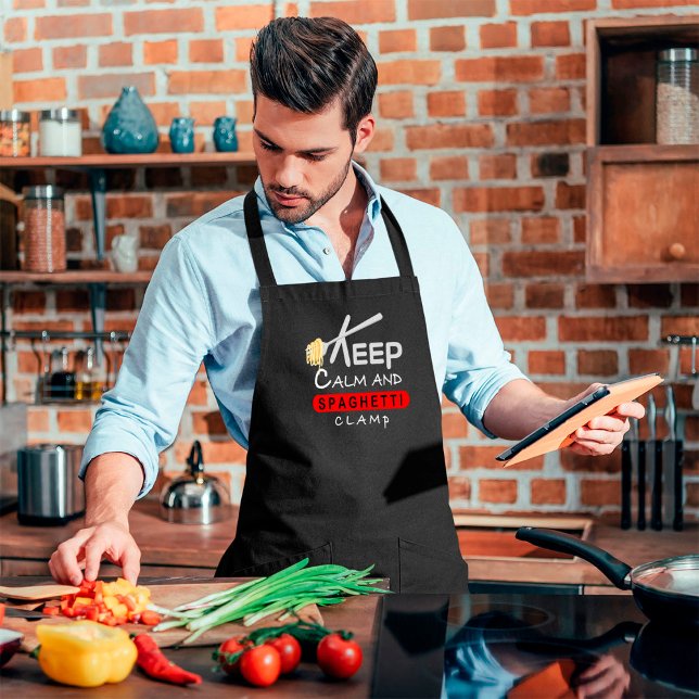 maintenir calme et spaghetti collier | tablier cad (Créateur téléchargé)