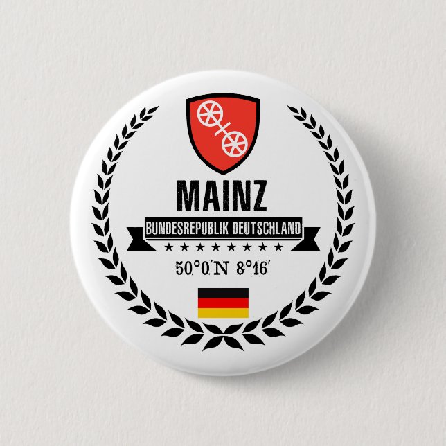 Mainz 2 Inch Round Button (Front)