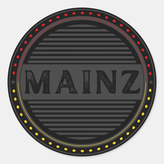 Mainz City Pride Emblem – German Identity Classic Round Sticker (Front)