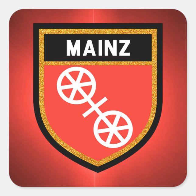 Mainz Flag Square Sticker (Front)